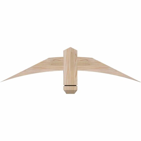 Ekena Millwork Bellingham Smooth Timber Gable Bracket, Douglas Fir, 36"W x 9"H x 1 1/2"D x 3 1/2"F, 6/12 Pitch GBW036X09X0204BEL00SDF